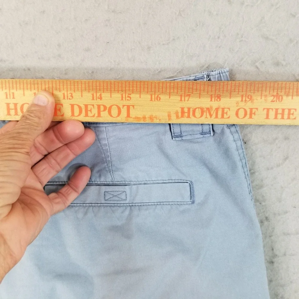 Savane Cargo Shorts Mens 38 Blue Mirage Blue Cotton Blend Utility Pockets Casual